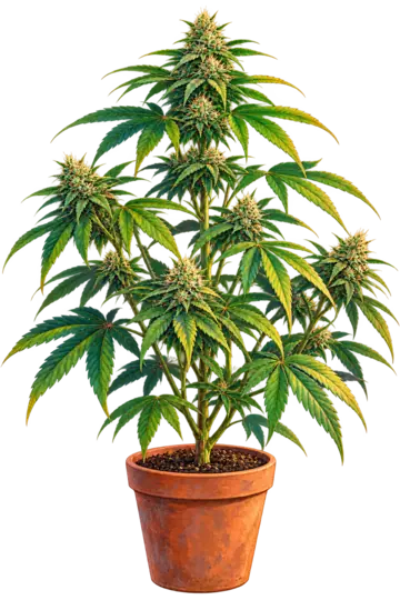 Une plante en pot, illustration.